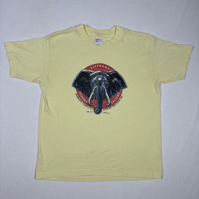 Vintage Elephant Memory Systems Computer Shirt Mens L 80s Single Stitch USA Made