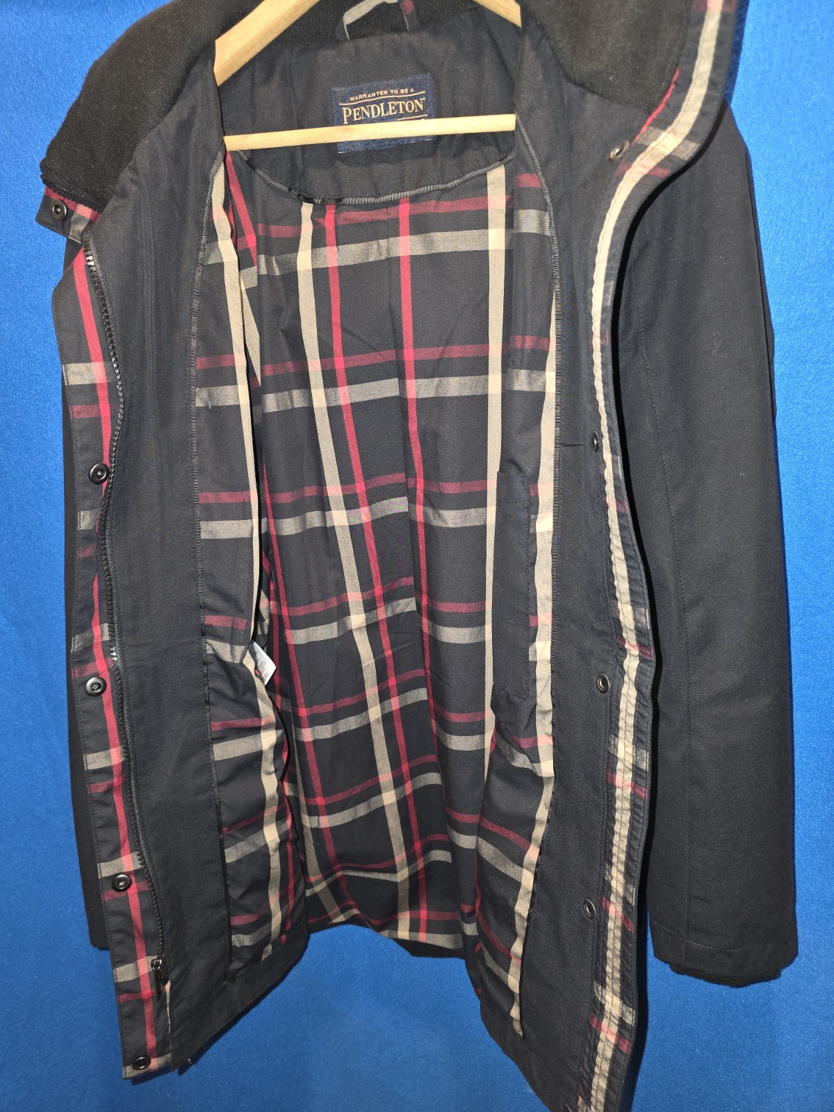 Pendleton Womens Black Hooded Rain Jacket With Pl… - image 5