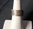 Vintage Mexico 925 Sterling Silver 7 Thin Band Stacked Ring Size 5.25
