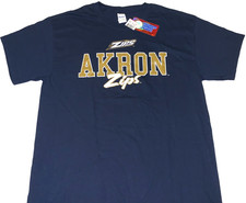 University of Akron Zips Dark Blue T-Shirt New! NWT LARGE