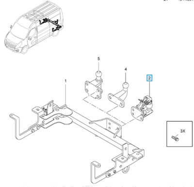 Movano + Vivaro Harken für Anhämgerkupplung 93168122