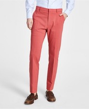 NWT TOMMY HILFIGER TH Flex Stretch Performance Red Tech Dress Pants 36 x 30