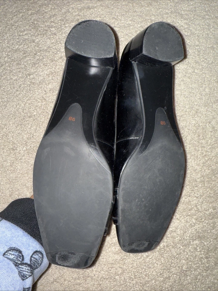 Talbots Black Leather Shoes Low Heel Sz 9B - Image 3 of 4