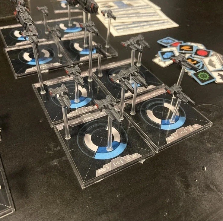 HALO Fleet Battles UNSC Core Box Starter Fleet Spartan Games Lot Painted - Image 3 of 4