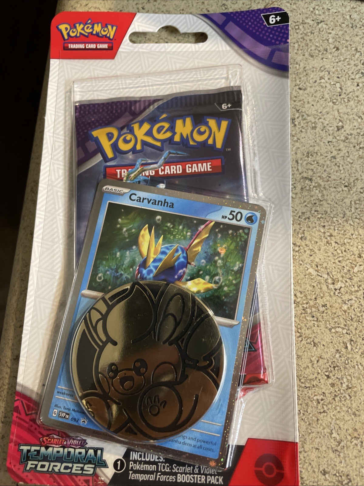 Temporal Forces Check Lane Blister Pack Carvanha Promo Card Pokemon TCG