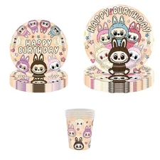 150PC Children's Birthday Party Plates Set - Disposable Dinnerware for 50 Guests