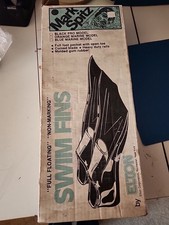 Vintage Mark Spitz by Elton Orange Rubber Swim Fins 7-9