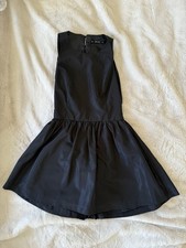 Zara Basic Black Romper Dress Size M Open Back Ruffle Skort