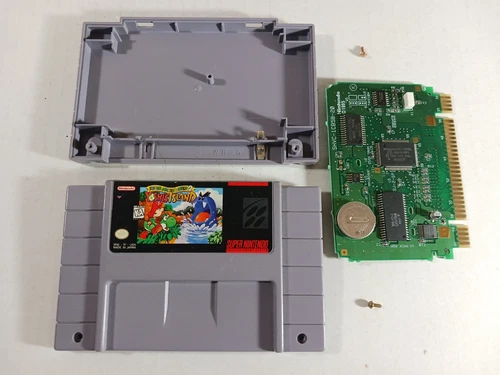 Yoshi's Island SNES Authentic Saves Super Mario World 2 Super Nintendo Game