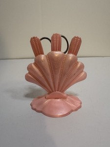 VTG West Germany Vanity Manicure Nail Care Kit Pink Shell