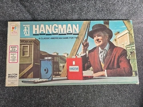 VINTAGE Hangman 1976 COMPLETE Milton Bradley Tile Board Game