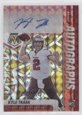 2021 Panini Mosaic Rookie Choice Fusion Red & Yellow Prizm Kyle Trask Auto 2g6