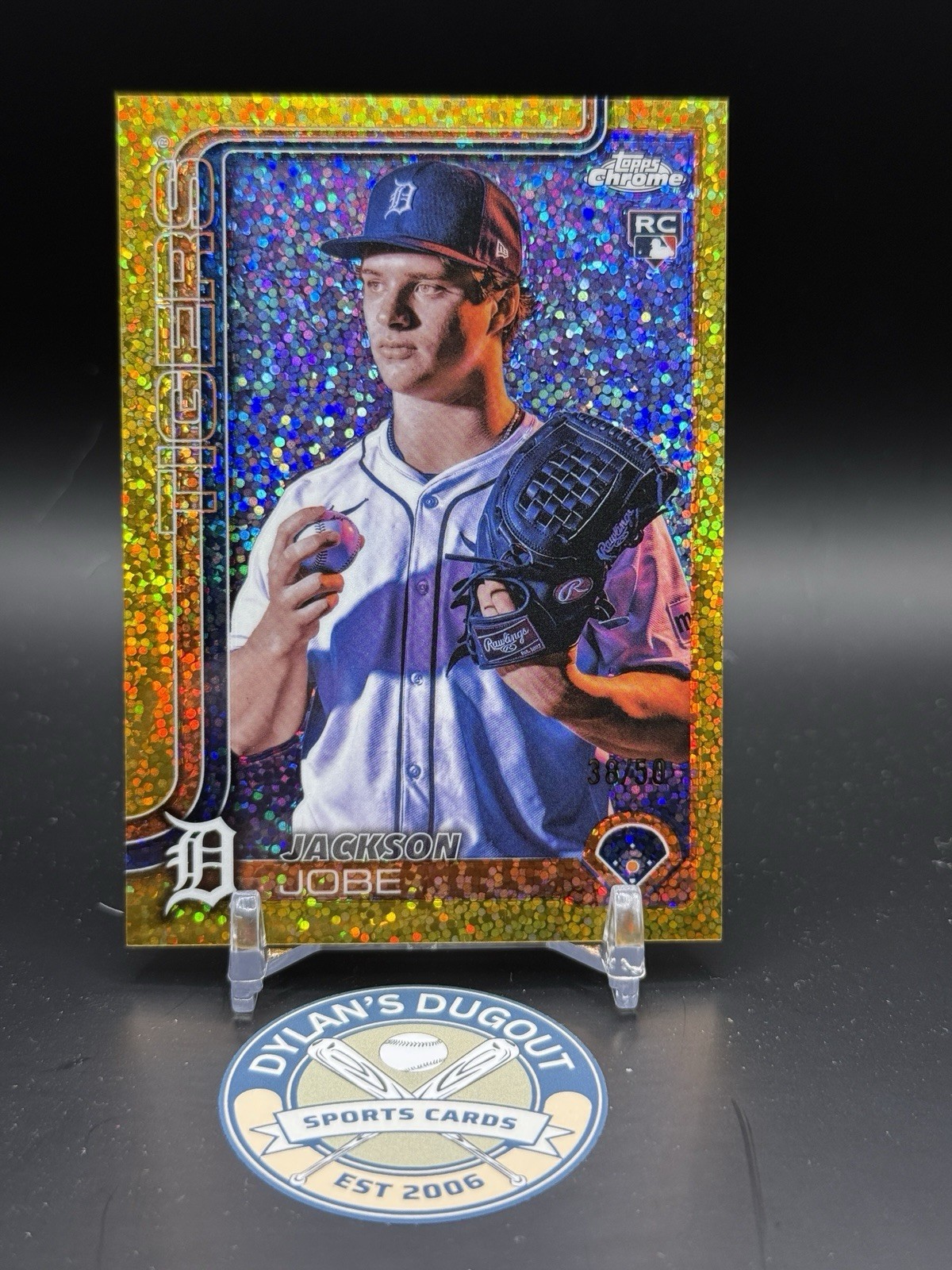 2025 Topps Chrome #249  Jackson Jobe Image Variation Gold Speckle Refractor /50