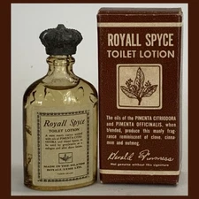 Vtg ROYALL SPYCE Toilet Lotion Splash 3 Dram FULL Bottle-In Box “Islands Made”