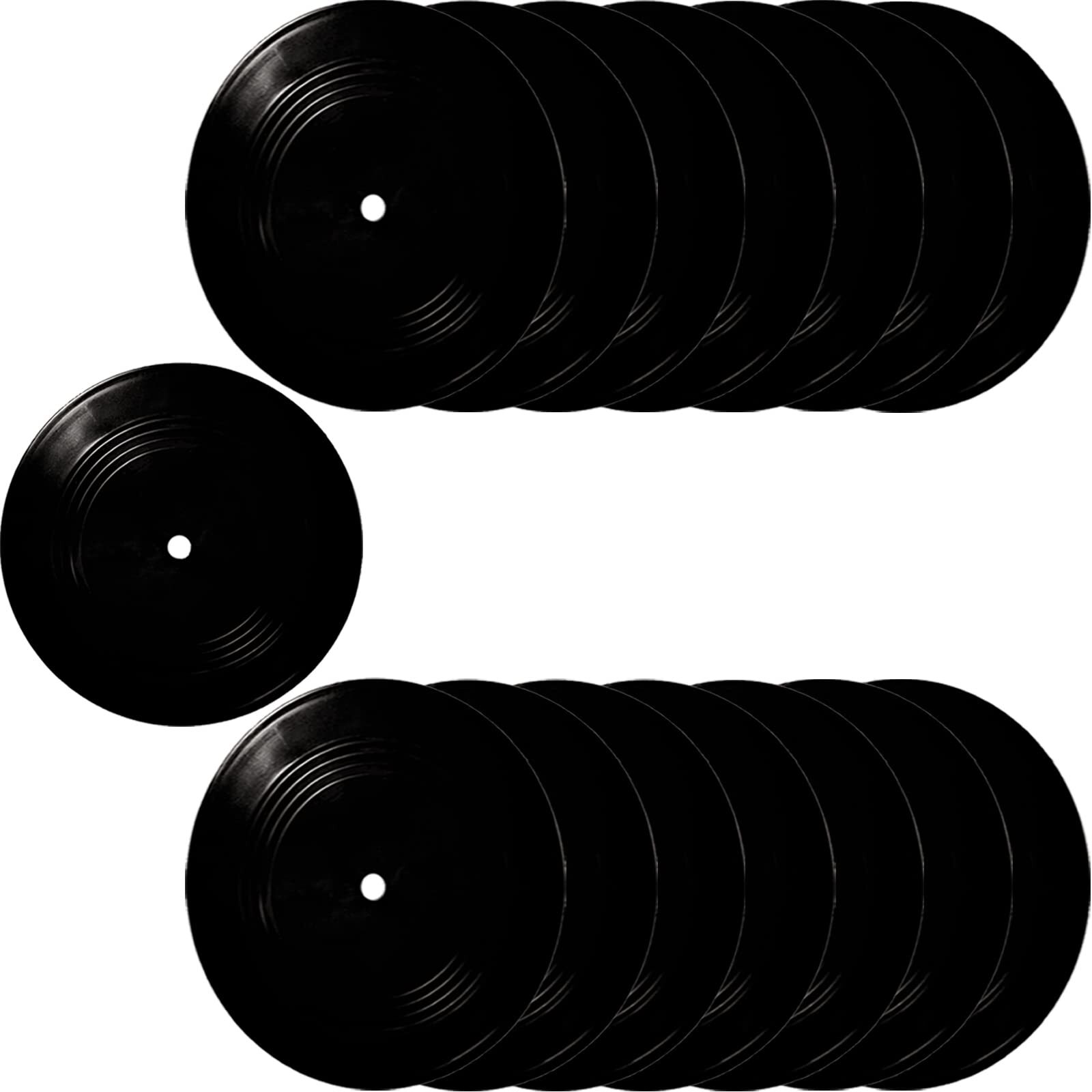 15pcs Vinyl Records Decor 12 inch Blank Vinyl Records for Wall Aesthetic Fake...-image