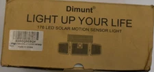 Dimunt 176 LED Solar Motion Sensor Light For Outdoors 3 Head Security Light