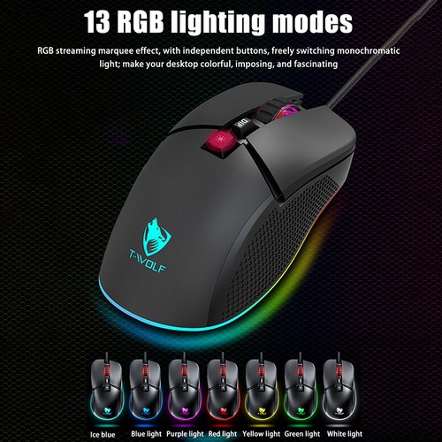 G590 Gaming Mouse USB Wired RGB Luminous E-sports Office Business Universal - Photo 7/9