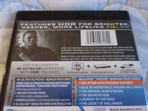 HALLOWEEN 4K ULTRA HD + BLU-RAY + DIGITAL WS JAMIE LEE CURTIS SLASHER HORROR - Picture 3 of 8