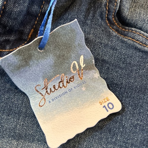 New NWT So Brand Outfit Sequin T-Shirt Studio V Denim Jean Belted Shorts 10/12 - Picture 6 of 8