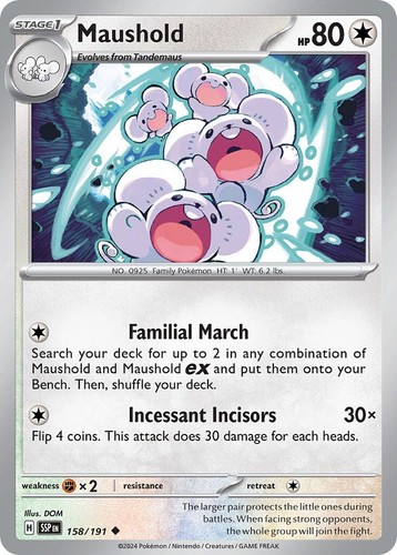 Character Collection | Tandemaus Maushold Pokemon Cards - Picture 21 of 25