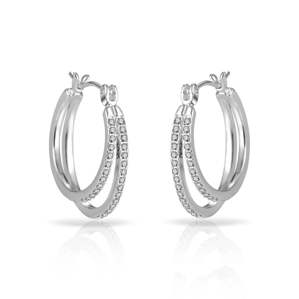 Silver earrings deals ring type
