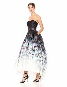 black floral ball gown