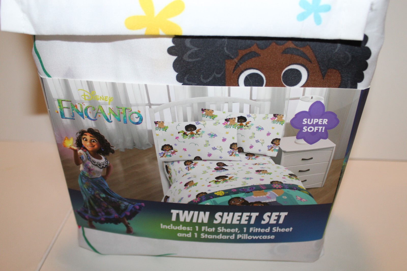 Disney Encanto 3Piece Twin Sheet Set Flat Fitted Sheet & Pillowcase for sale online eBay