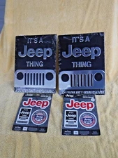NEW! 3D ITS A JEEP THING YOU WOULDNT UNDERSTAND METAL SIGN + 3 NIP STICKER SET!
