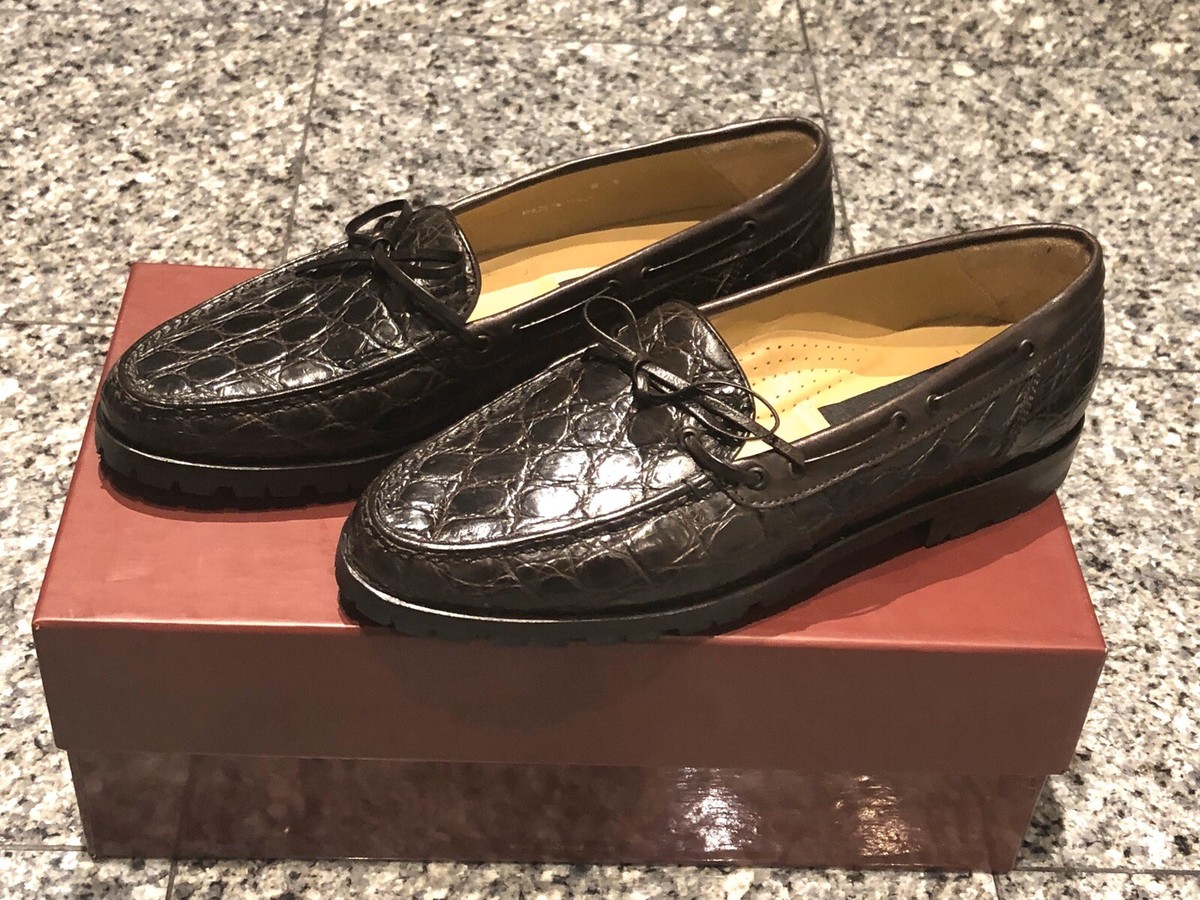 To Boot New York Adam Derrick Brown Crocodile Men’s Loafers Shoes SZ 10 Sonoma Brown Calf Suede Men main image 4