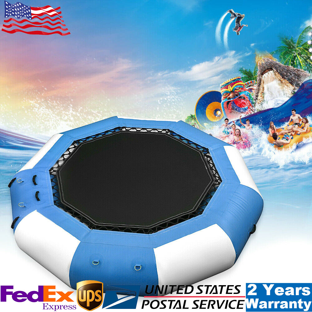 17Ft Inflatable Water Trampoline Floating Bouncing Kids Jump Water Bouncer  Sport | eBay