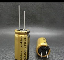 2pcs Nichicon FW 2200uF 63v Audio electrolytic capacitor 85  18mmX35.5mm