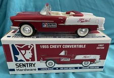 Limited 1ST Edition Sentry Hardware 1955 Chevy Convertible Locking Coin Bank Box