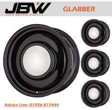 8"x18" JBW GLABER GLOSS BLACK STEEL WHEELS FITS VW TRANSPORTER T4 (x4)