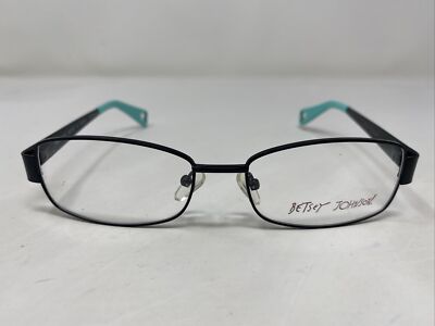 Betsey Johnson MISCHIEF BJ0187 01 RAVEN 52-16-135 Black Eyeglasses Frame BP28