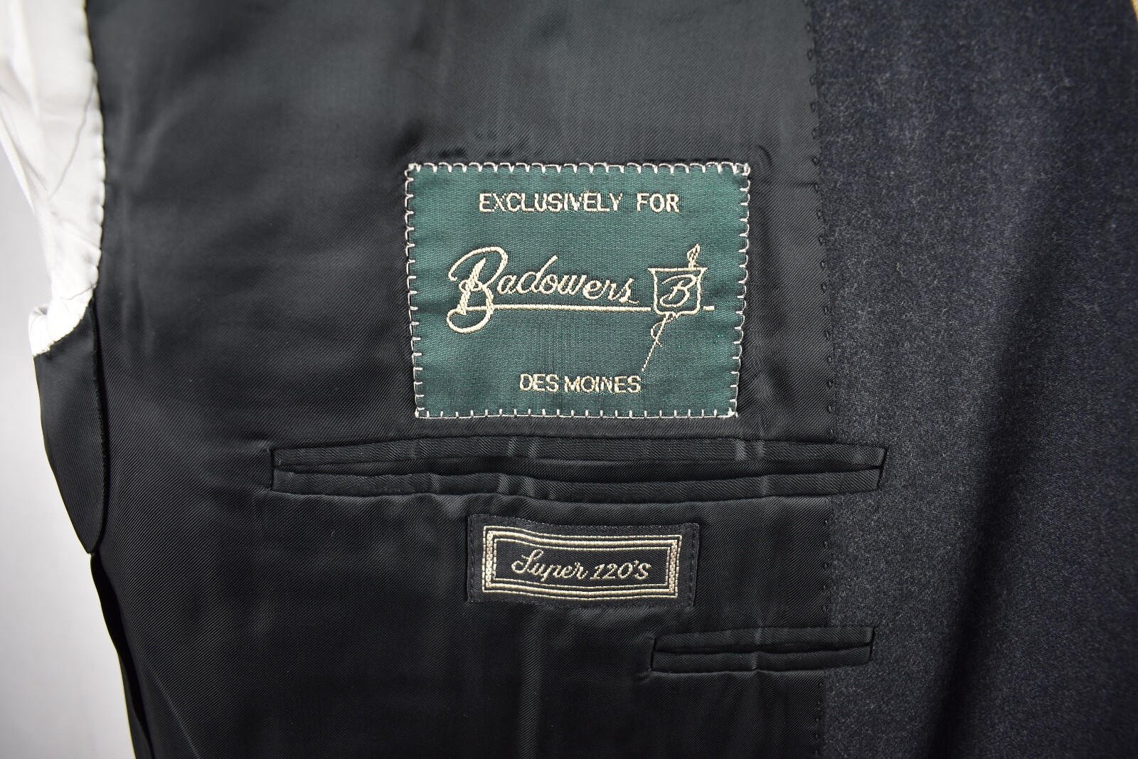 Canali Proposta Solid Charcoal Gray 100% Wool Two… - image 8