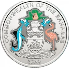 NEW 2024 BAHAMAS Commemorative Quarter MINT BRILLIANT UNCIRCULATED 25 Cent Coin