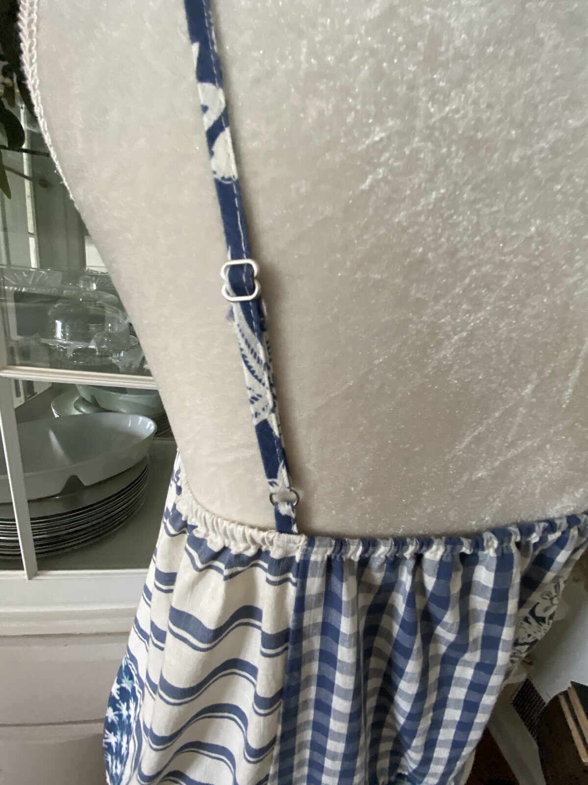 Universal Thread Blue White Patchwork Maxi Boho P… - image 5