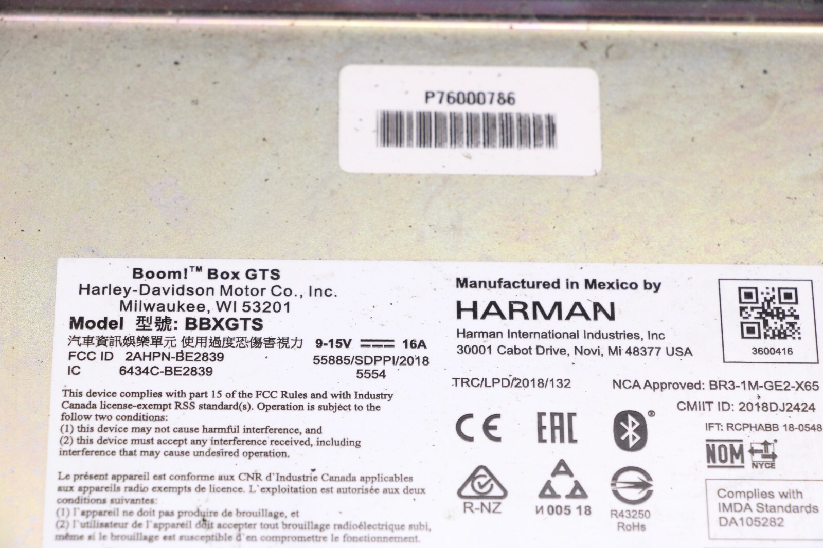 2019 Harley Street Glide BOOM! BOX GTS Radio Stereo Unit 76000786 eBay