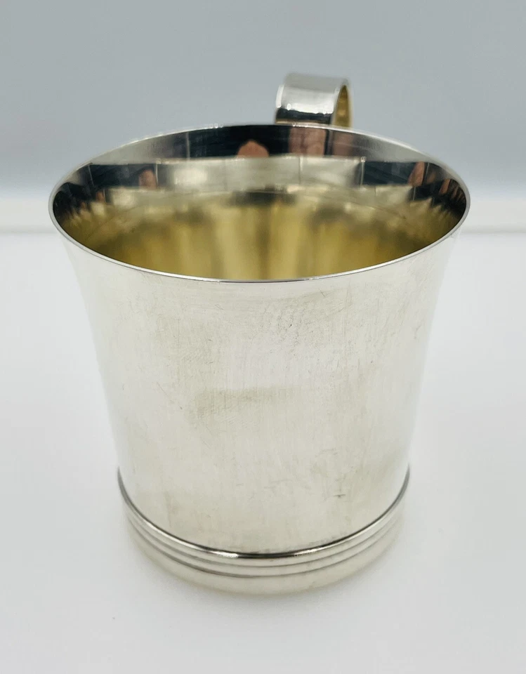 Taza Cartier Antigua Paul Revere Reproducción Plata Esterlina Mango Foto 2 de 4