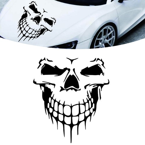 2X Aufkleber Totenkopf 53 cm x 59 cm Skull Dekor Auto Skelett Auto Sticker DE - Bild 18 von 22