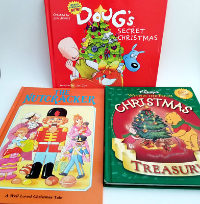 Mixed  Lot 3 Christmas Books HB  Pooh's Christmas Doug Secret Nutcracker B05