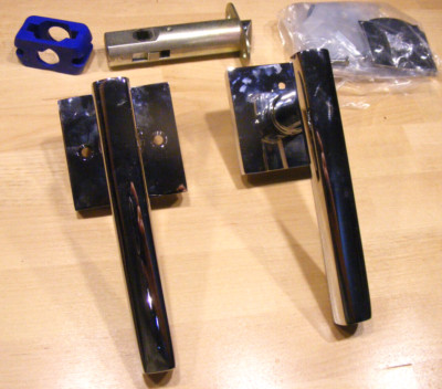 Emtek Freestone Left Handed Privacy Door Lever Set  Polished Chrome  5210FRLUS26