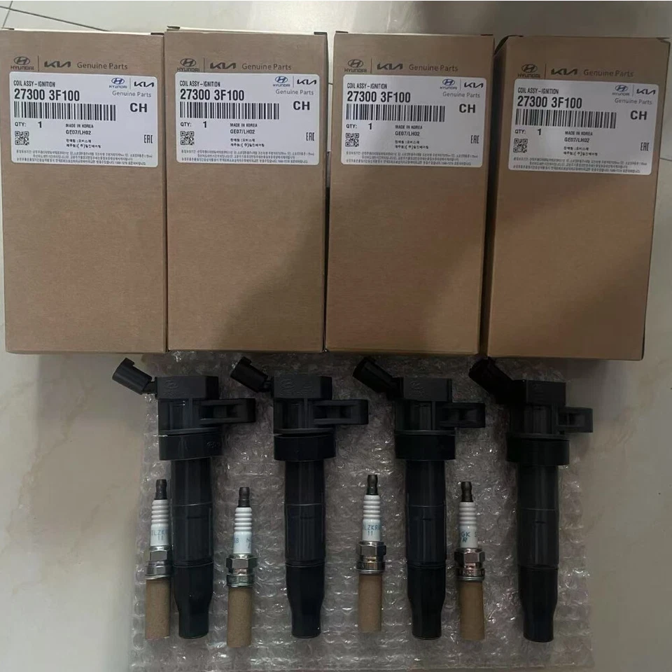 4x bobinas de encendido OEM + 4x bujías para Kia Optima Sonata 2011-2015 2,4 L L4 Foto 3 de 4