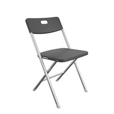 1 Pk Meeting Chair Resin Seat  Back Folding Chair for Indoor Outdoor Use, Black