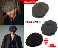 Baker Boy Hat Cap Peaky Blinders Newsboy Herringbone Flat Cap 54cm - 60cm