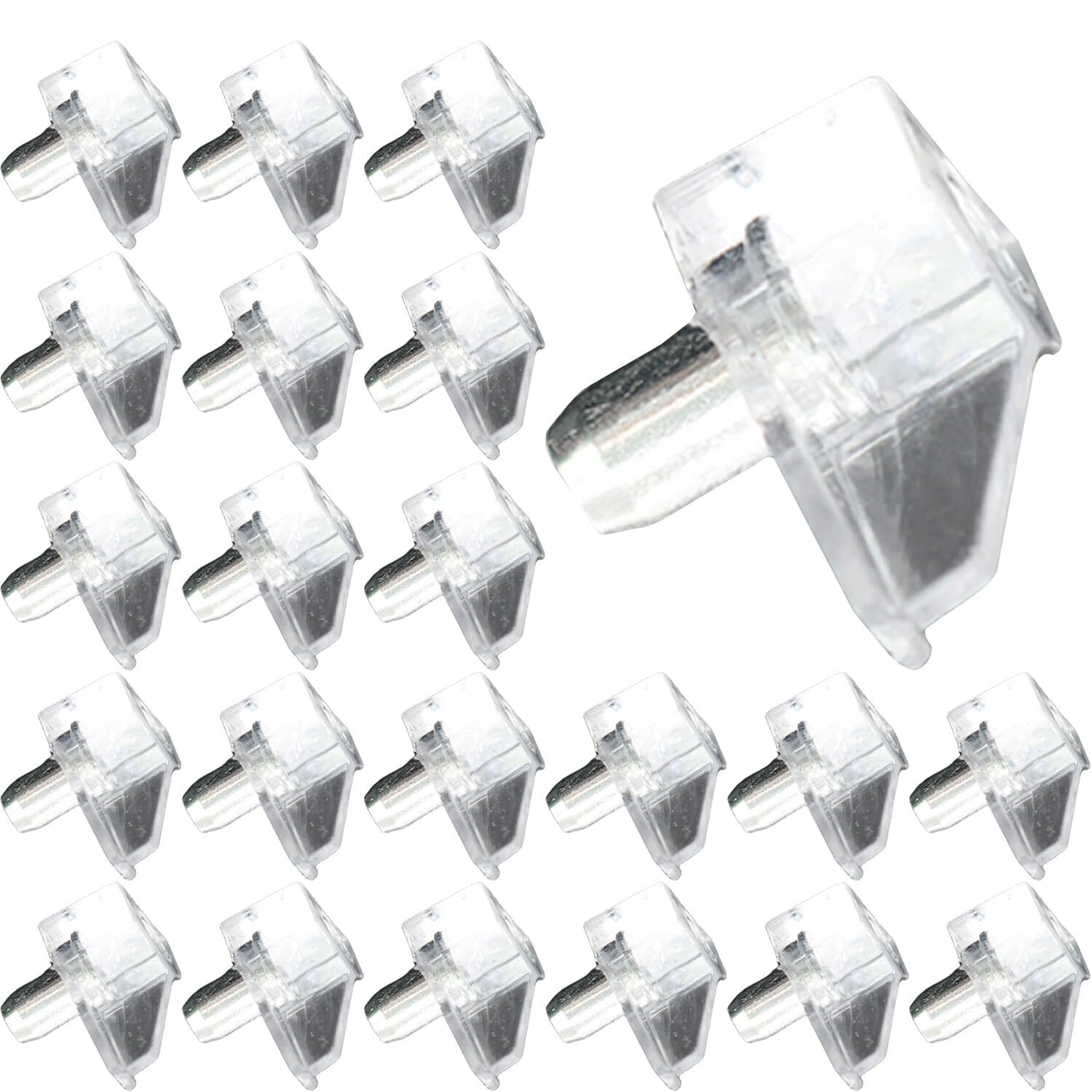 20PCS Clear Shelf Support Pins for Cabinet Wardrobe Brackets-image