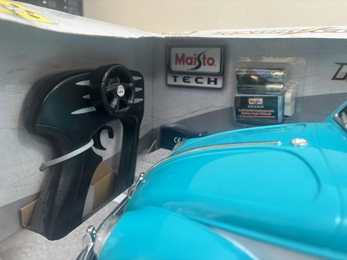 1951 Volkswagen Beetle 1:10 RARE Teal Ridez R/C Maisto Remote Charger Battery - Picture 3 of 5