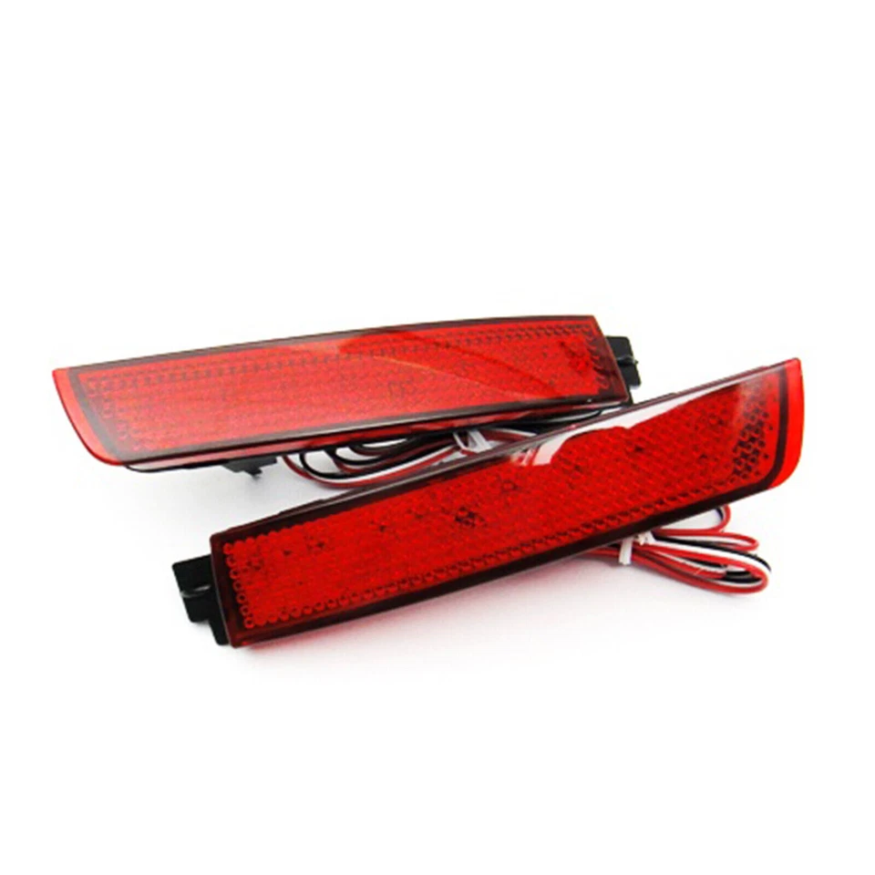 2 luces de señalización reflectoras de parachoques trasero LED lentes rojas para Infiniti FX35 FX50 Nissan Foto 4 de 4