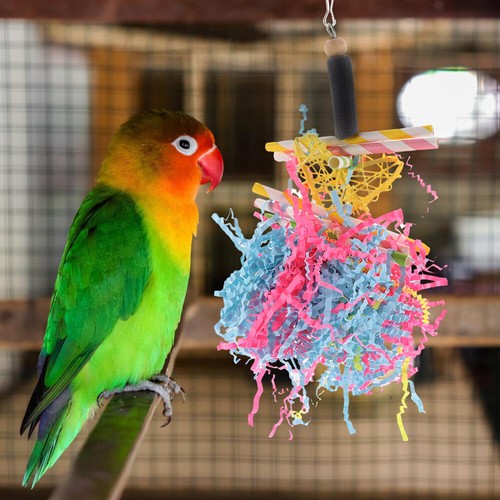 4 Pcs Parrot Chew Toy Wooden Budgie Toys Cage Bird Parrots Chewing Hanging - Picture 10 of 12