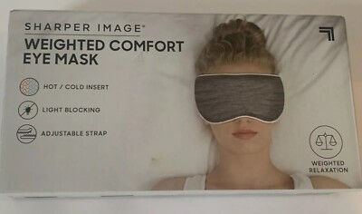 Sharper Image Weighted Comfort Eye Mask, Light Blocking, Hot Cold Insert